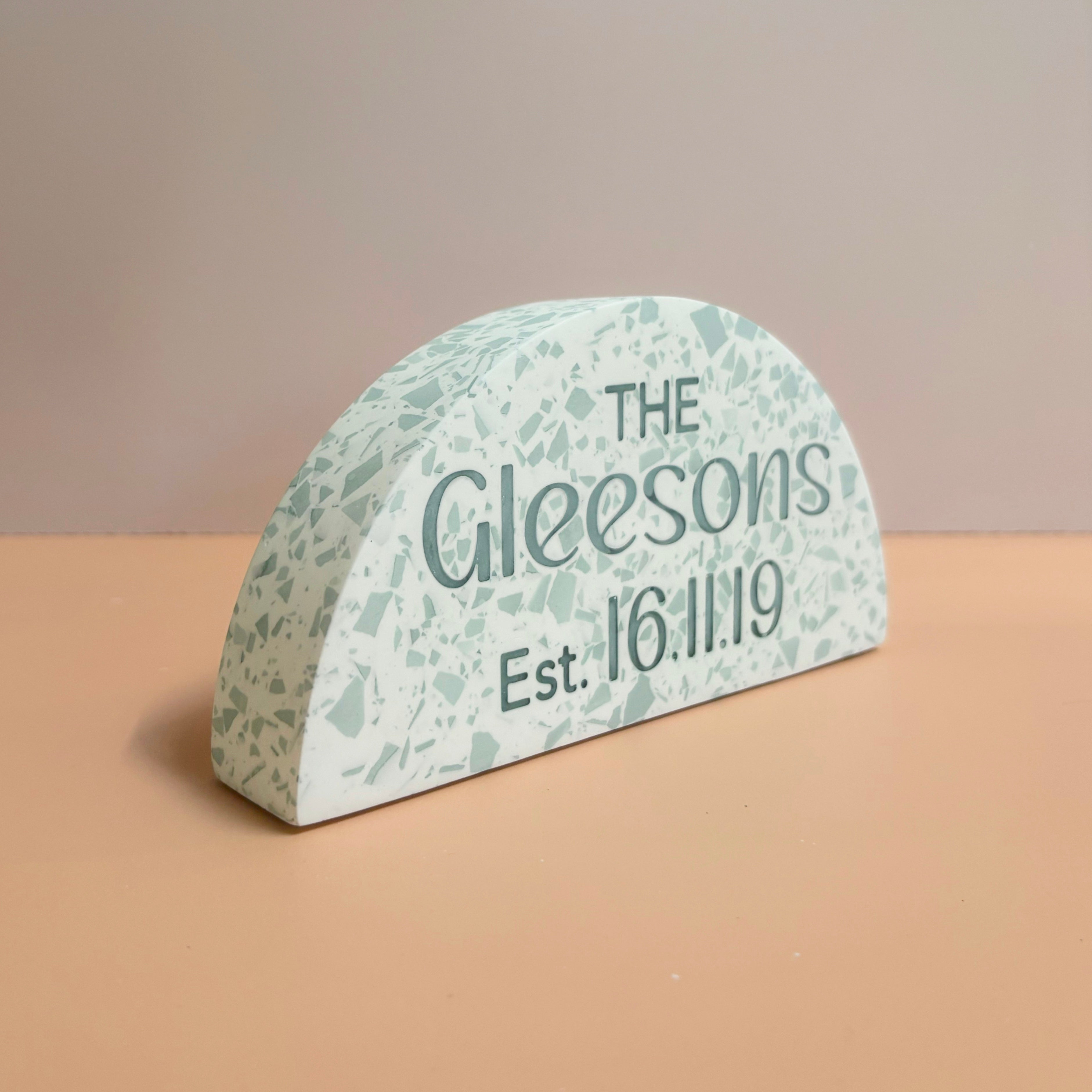Personalised Wedding Family Name Arch Ornament
