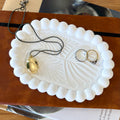 Artisan flower oval bubble dish