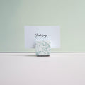 Sage Green Terrazzo Name Card & Photo Holder